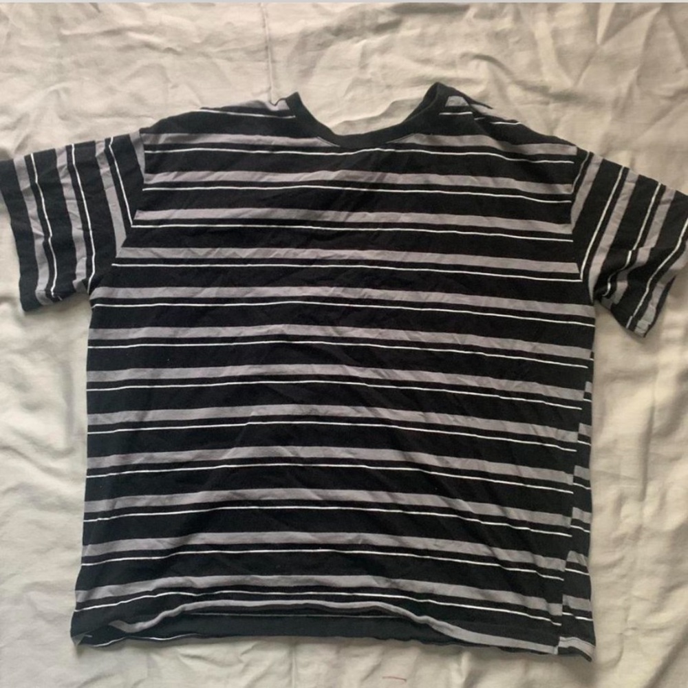 Classic Black and White Striped Women's Tee
